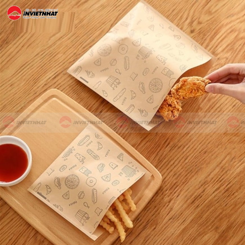 túi giấy đựng thức ăn nhanh nhỏ