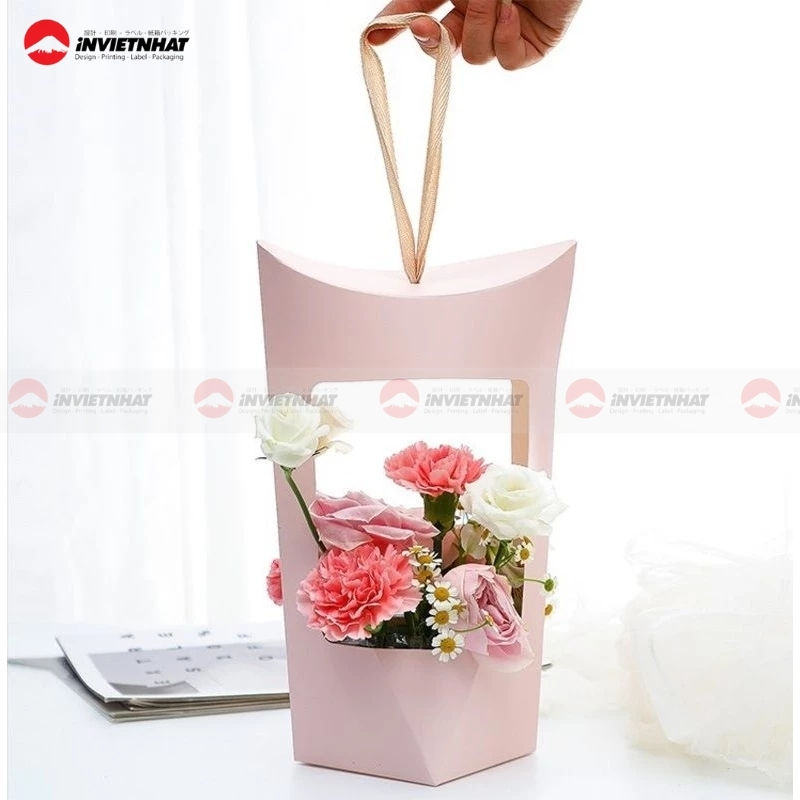 túi giấy hoa tinh tế
