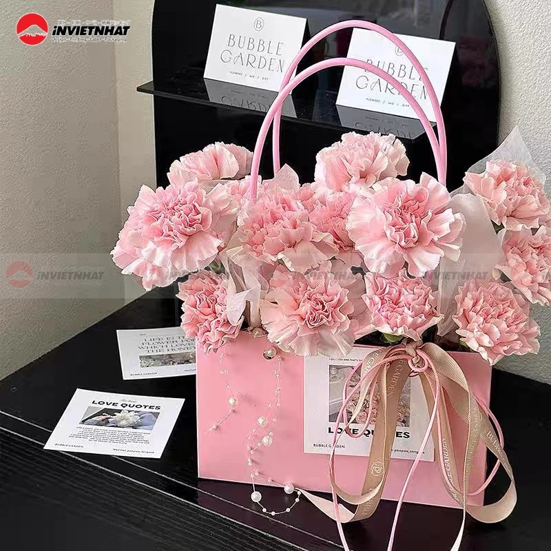 túi giấy hoa trang nhã