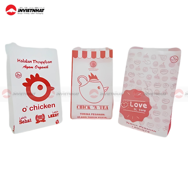 túi giấy in logo thức ăn nhanh