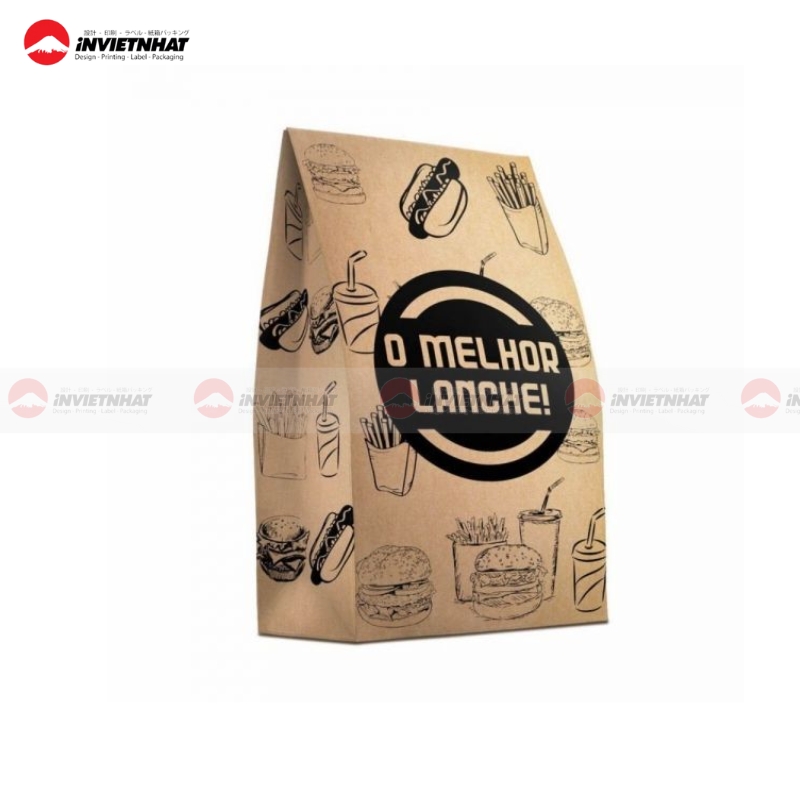 túi giấy kraft đựng burger