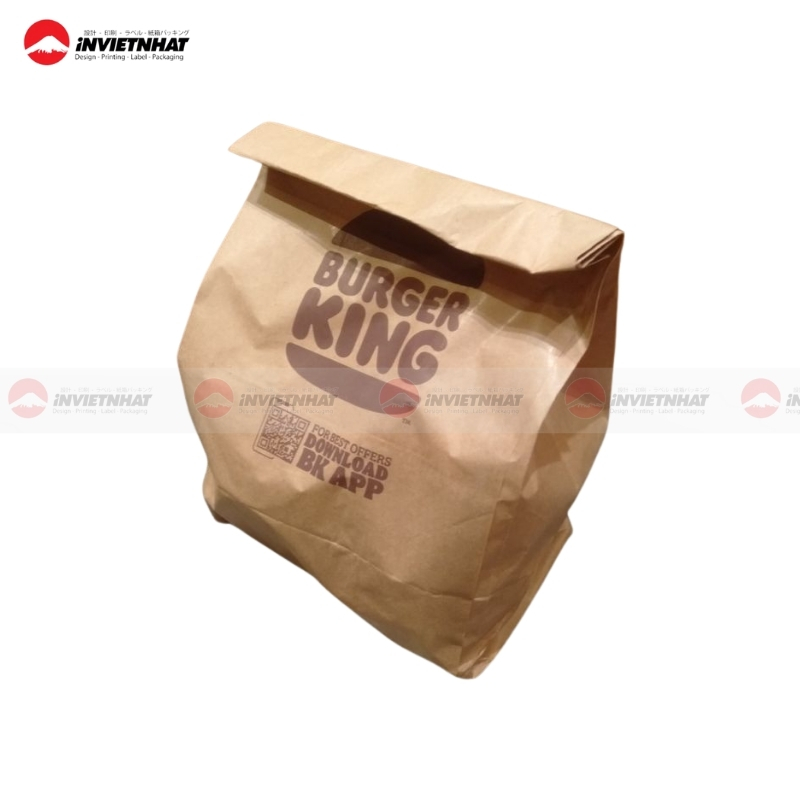 túi giấy take away hamburger
