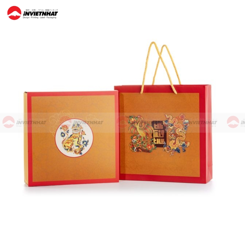 túi giấy bánh trung thu hiện đại