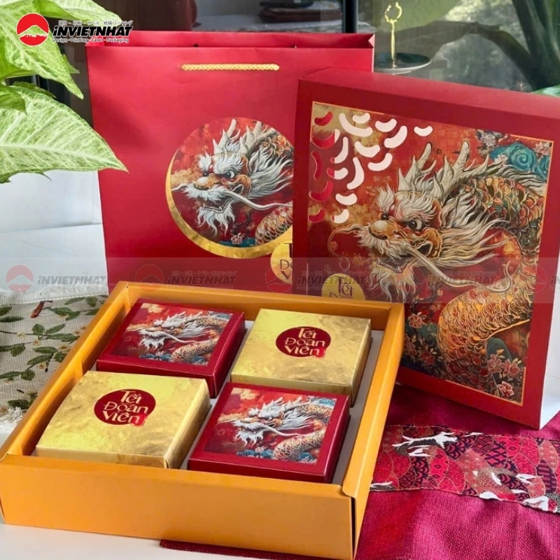 Hộp bánh trung thu cao cấp 4 bánh