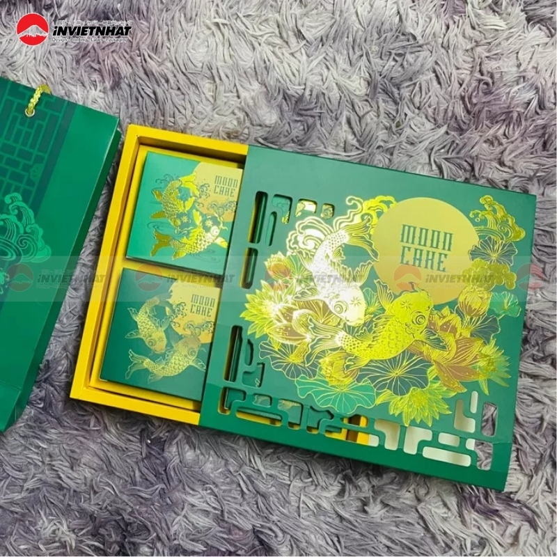 Hộp bánh trung thu cá chép tặng đối tác dịp trung thu