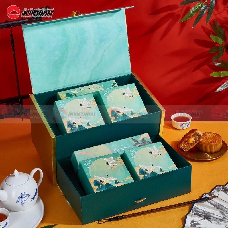 Hộp bánh trung thu 2 tầng