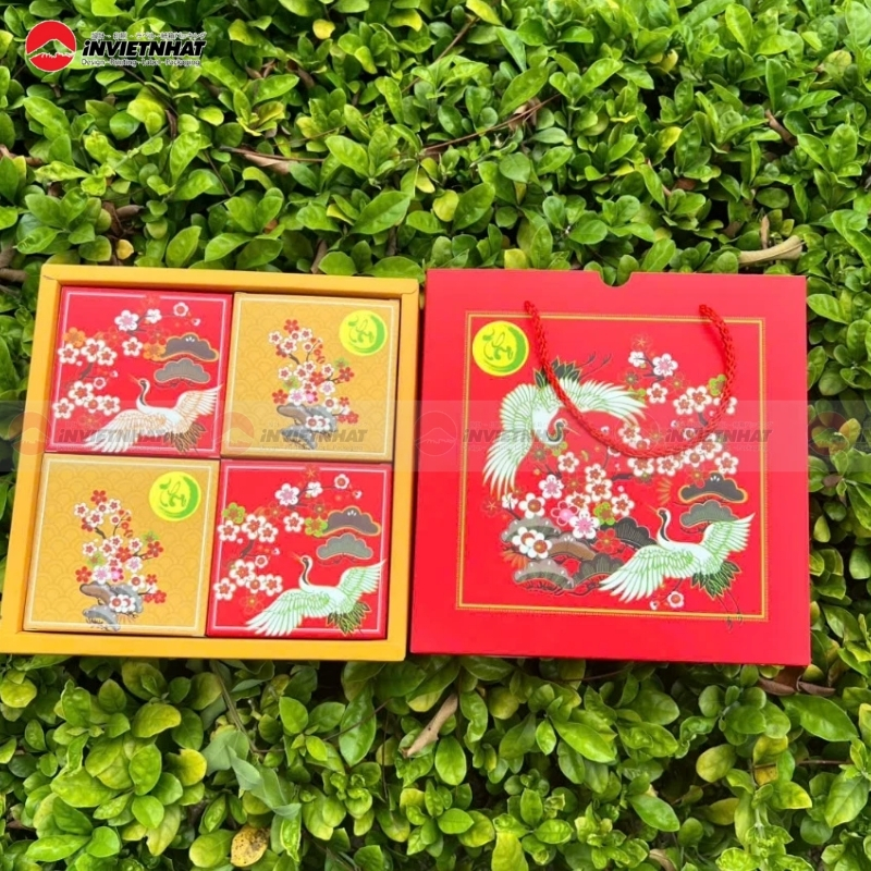 Hộp bánh trung thu dạng 4 bánh