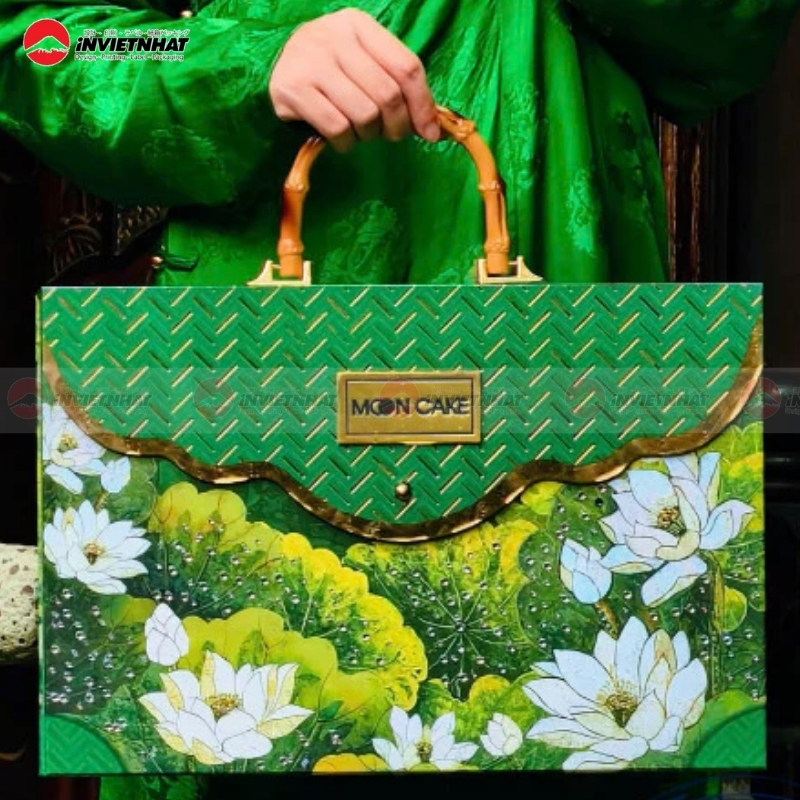 Hộp bánh trung thu dạng vali xách tay cao cấp