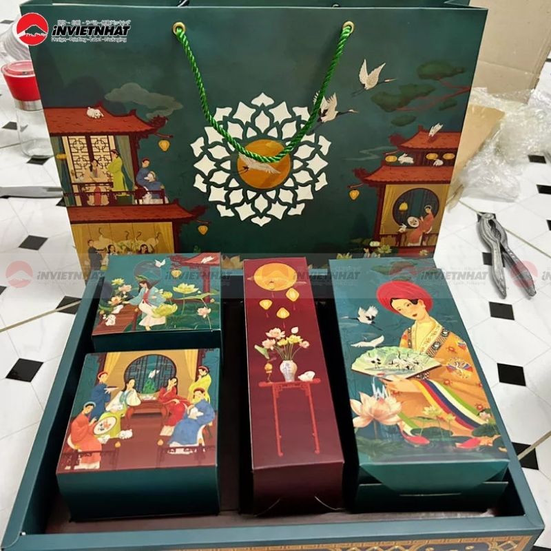 Hộp bánh trung thu nắp âm dương