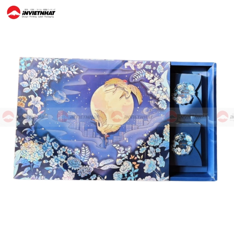 Hộp bánh trung thu hình chữ nhật cao cấp