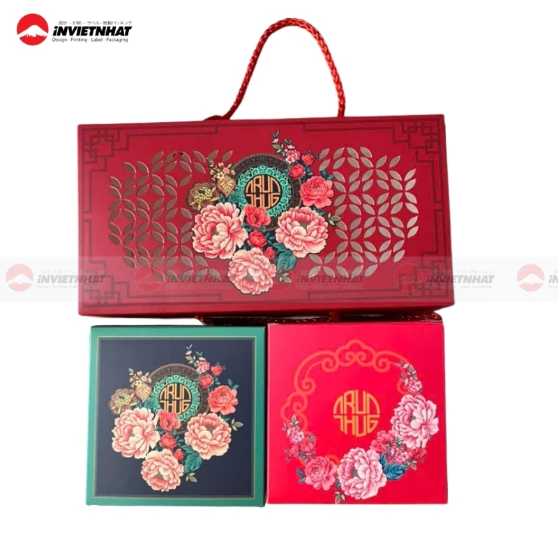 Hộp bánh trung thu hiện đại 2 bánh