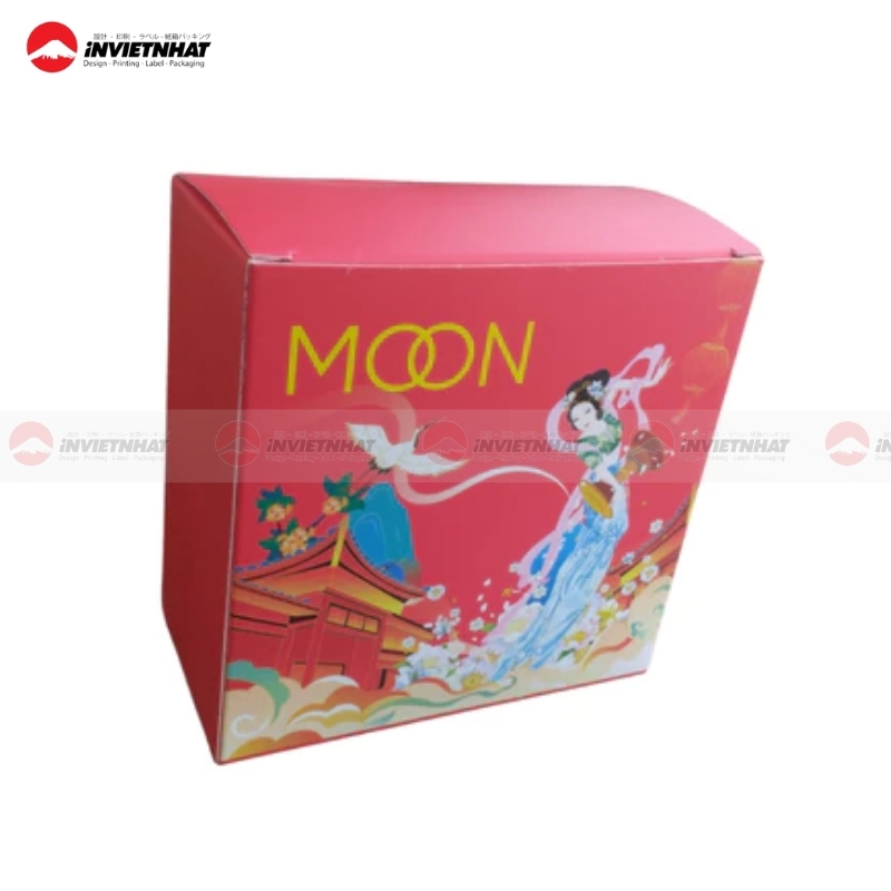 Hộp bánh trung thu màu pastel nhẹ nhàng 1 bánh