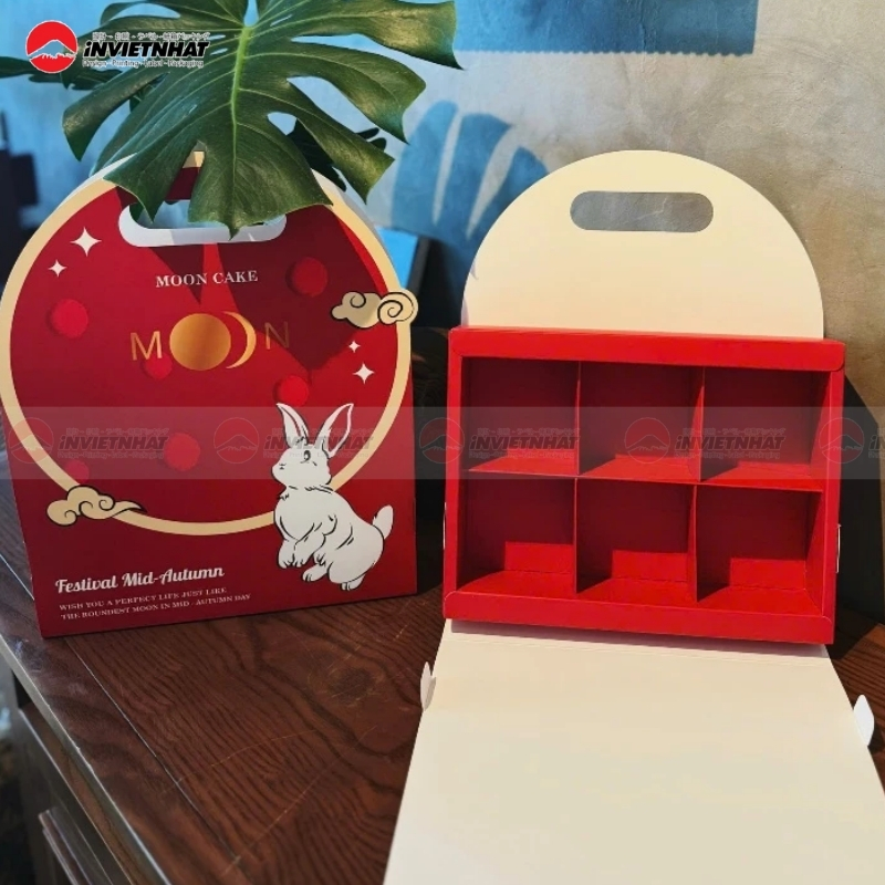 Hộp bánh trung thu phong cách Nhật Bản 6 bánh