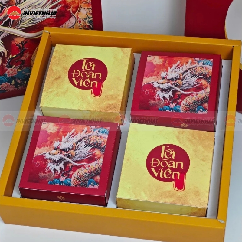 Hộp âm dương bánh trung thu 4 bánh