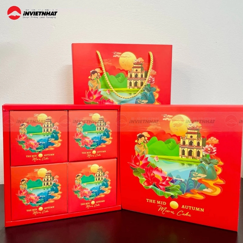 Hộp đựng bánh trung thu 4 bánh
