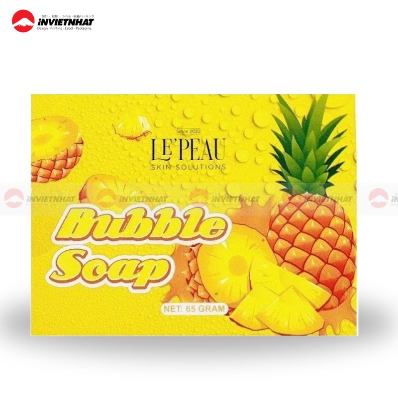 Hộp giấy đựng xà phòng màu vàng