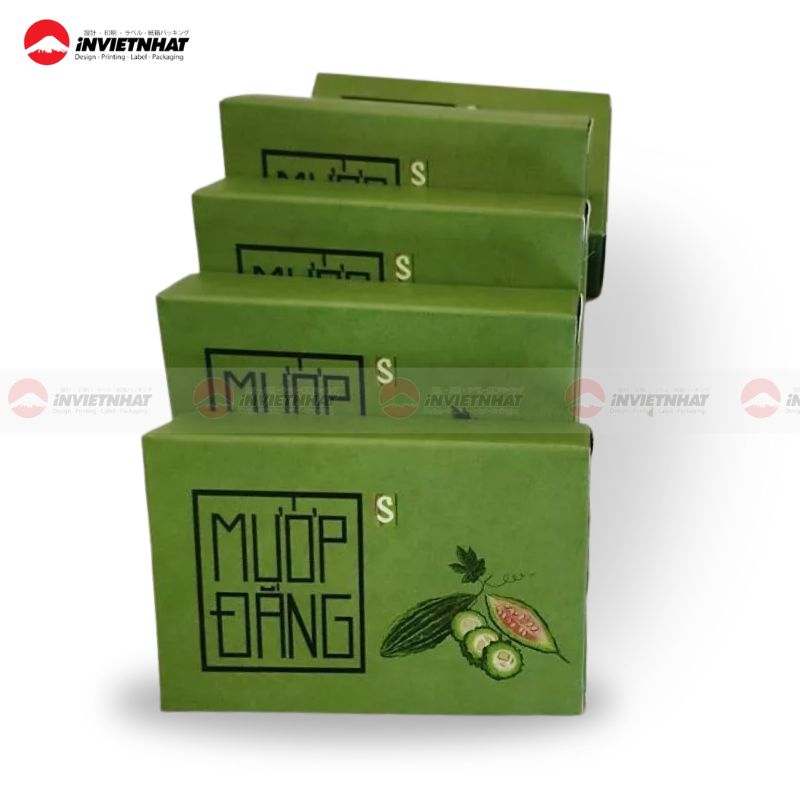 Hộp giấy đựng xà phòng mướp đắng