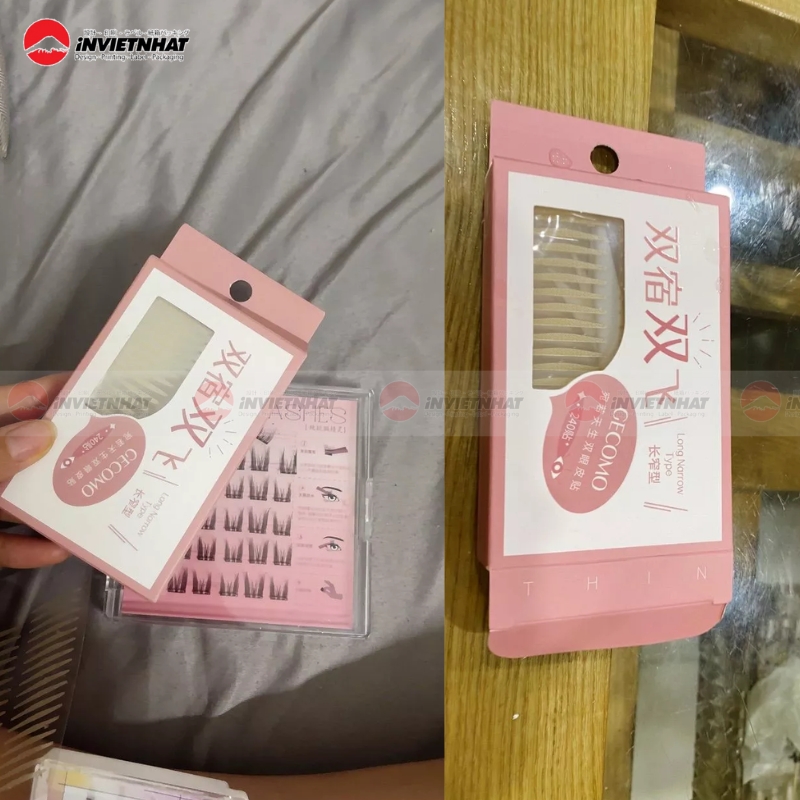 Mau hop giay dung eyelashes