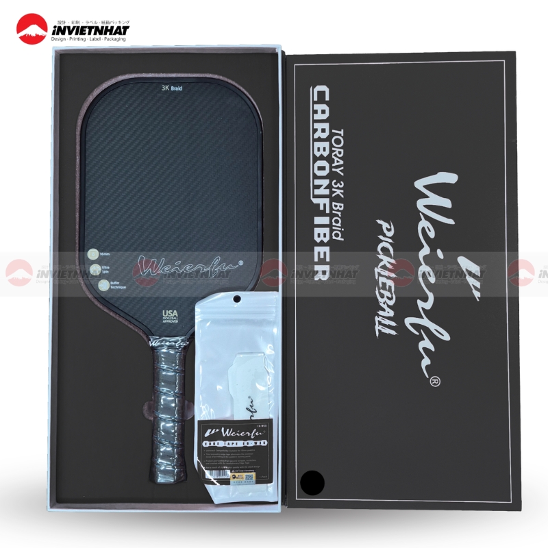 Cấu tạo hộp giấy đựng vợt pickleball