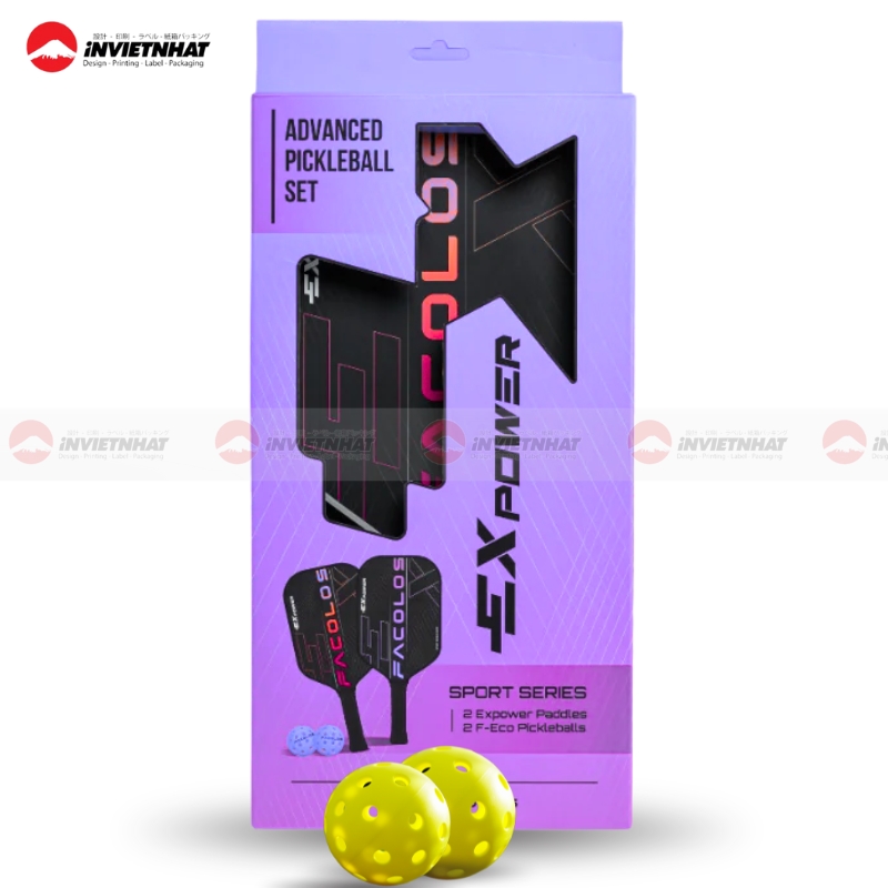 Hộp giấy đựng vợt pickleball cao cấp