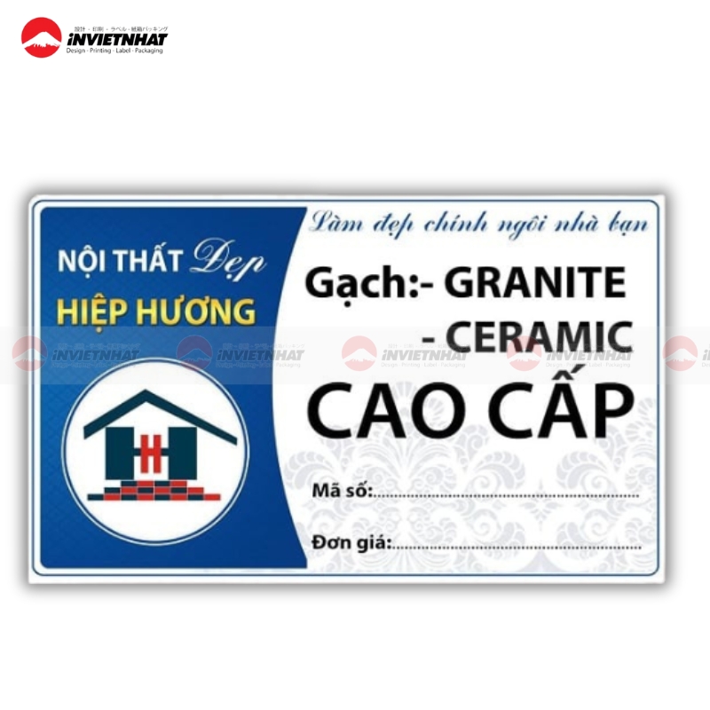 Tem nội thất công nghiệp Tem nội thất công nghiệp