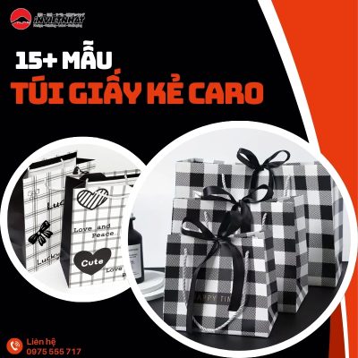 Thumb túi giấy kẻ caro