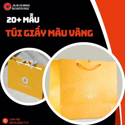 Thumb túi giấy màu vàng