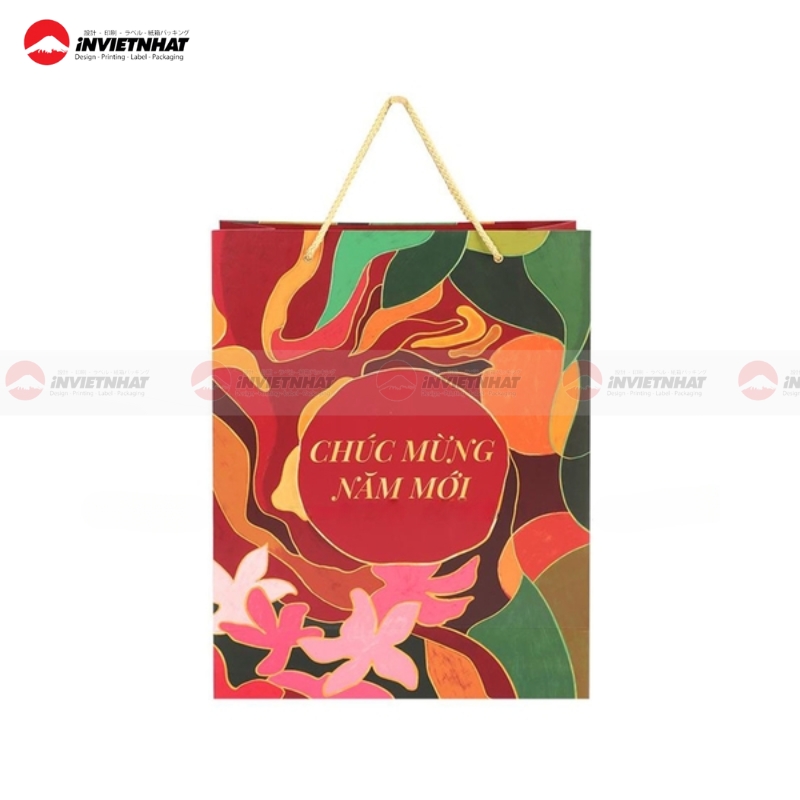 Túi giấy chúc mừng năm mới theo yêu cầu