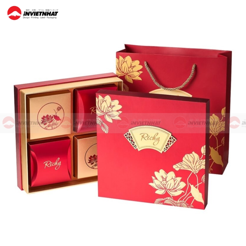 Túi giấy cứng đựng bánh trung thu