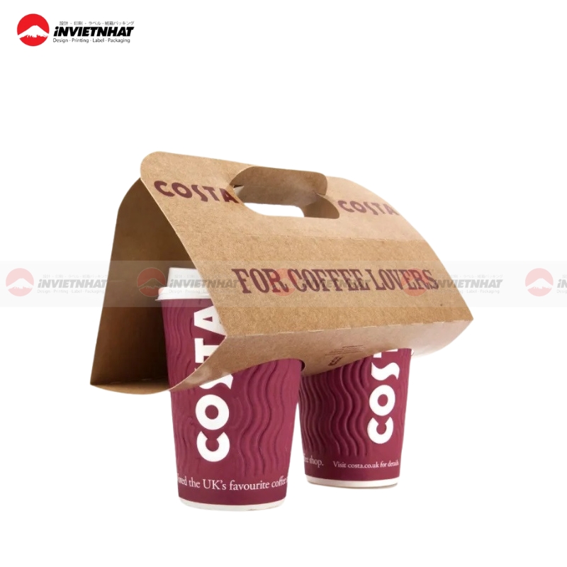 Túi giấy đựng 2 ly