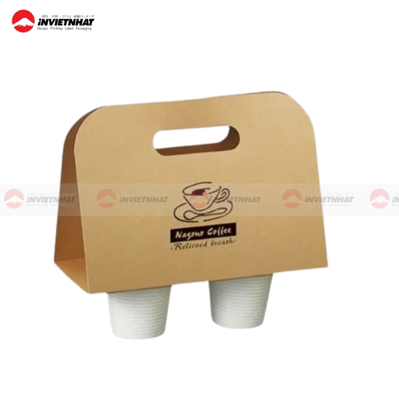 Túi giấy đựng ly có logo