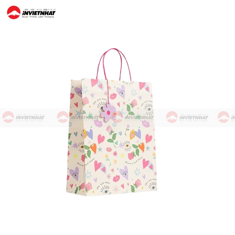 Túi giấy hoa văn giá rẻ