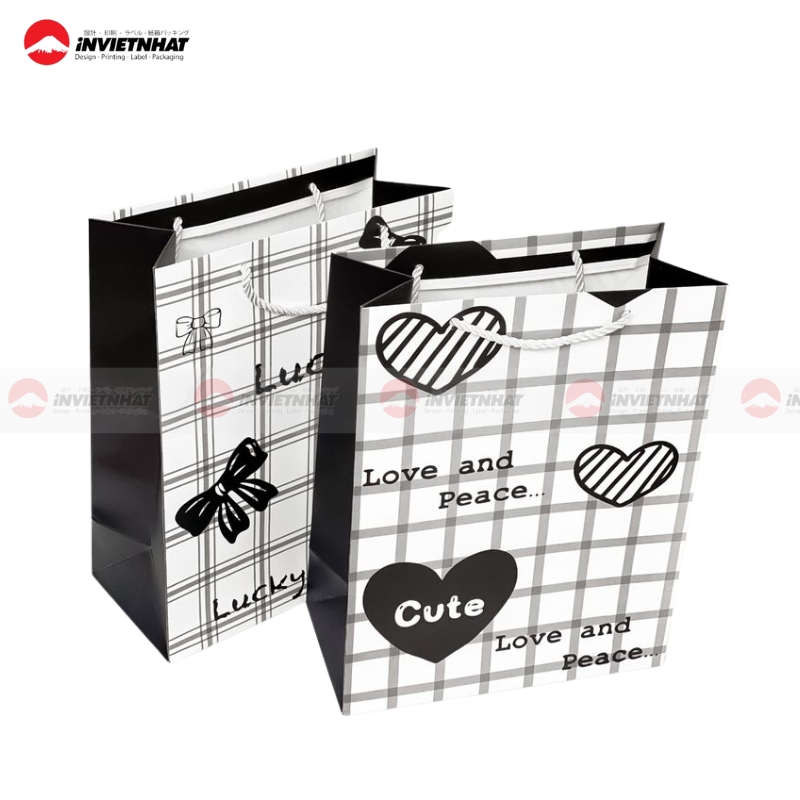 Túi giấy kẻ caro đa năng