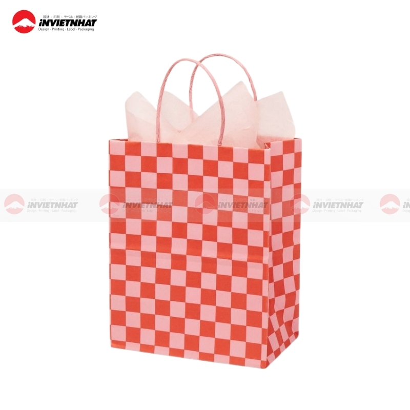 15+ Mẫu túi giấy kẻ caro ĐỘC ĐÁO, nổi bật 27 Túi giấy kẻ caro giá rẻ