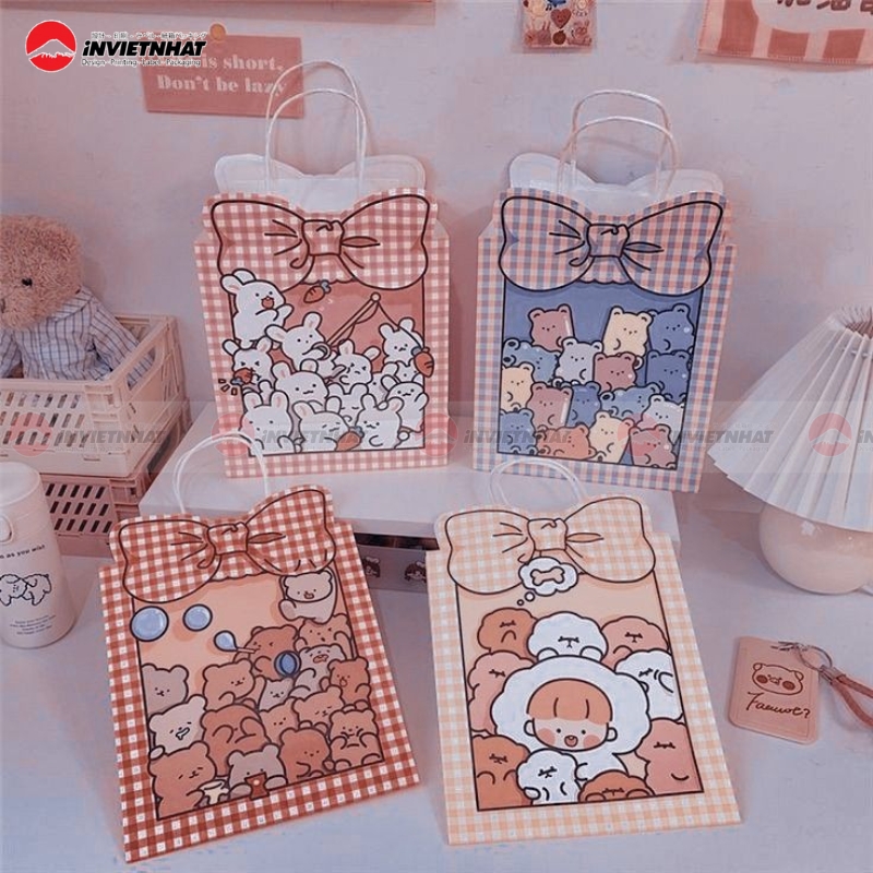 Túi giấy kẻ caro giá sỉ