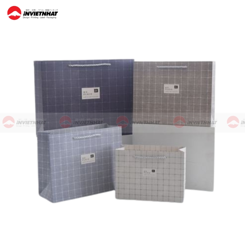 Túi giấy kẻ caro giao nhanh
