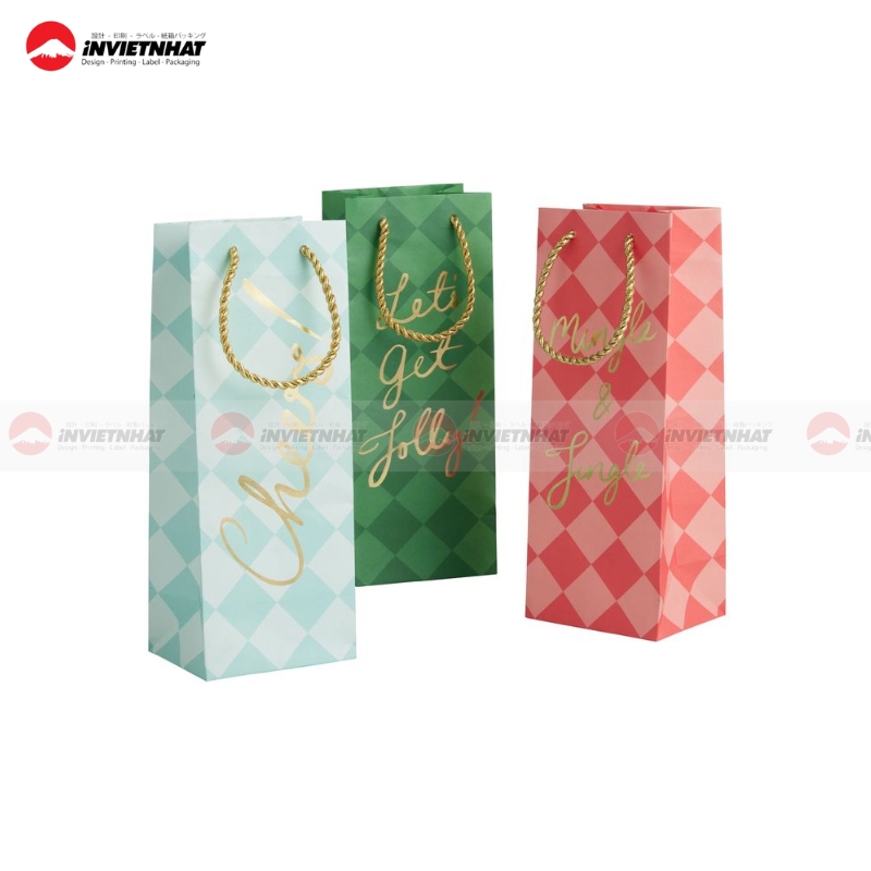 Túi giấy kẻ caro sự kiện