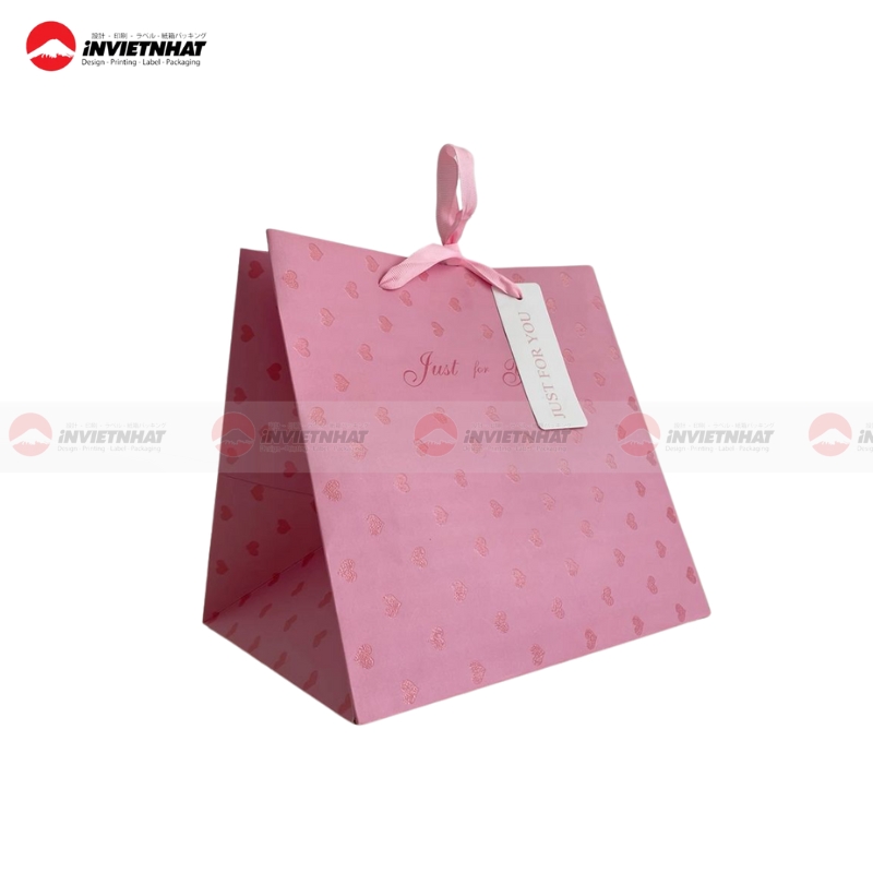 22+ Mẫu túi giấy màu hồng SANG XỊN, trẻ trung, ngọt ngào 10 Túi giấy màu hồng mang đi