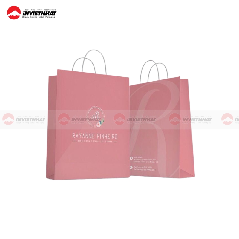 Túi giấy màu hồng sự kiện Túi giấy màu hồng sự kiện