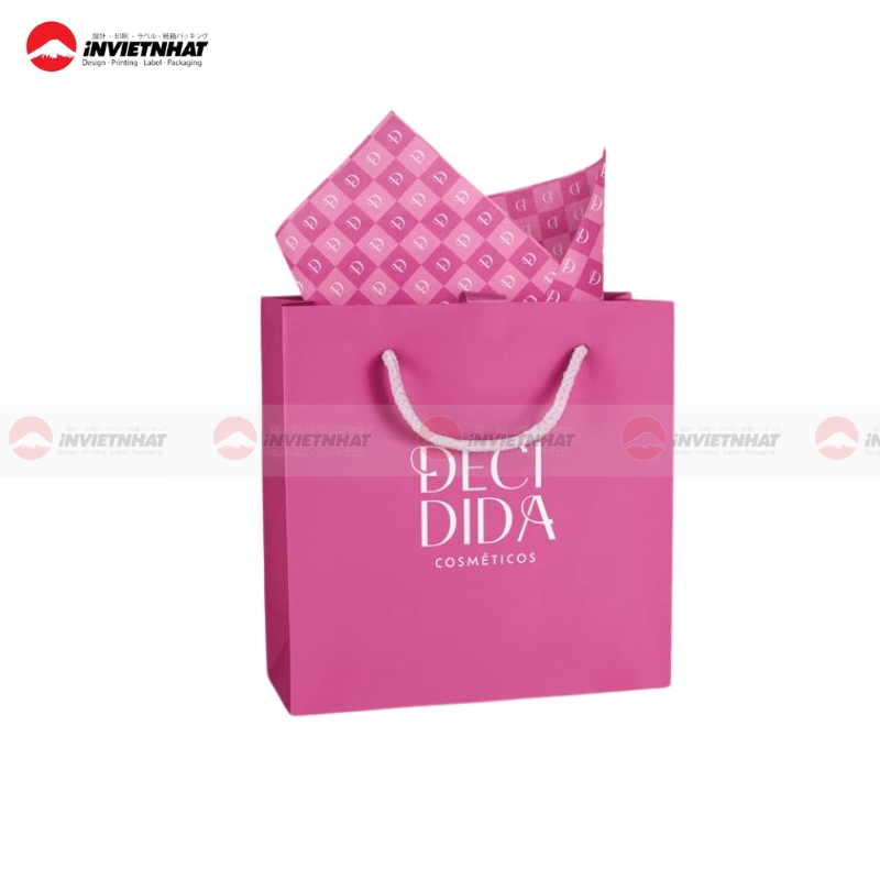 túi giấy màu hồng thiết kế túi giấy màu hồng thiết kế