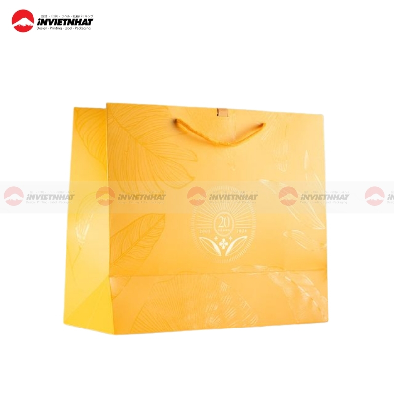 Túi giấy màu vàng có quai Túi giấy màu vàng có quai