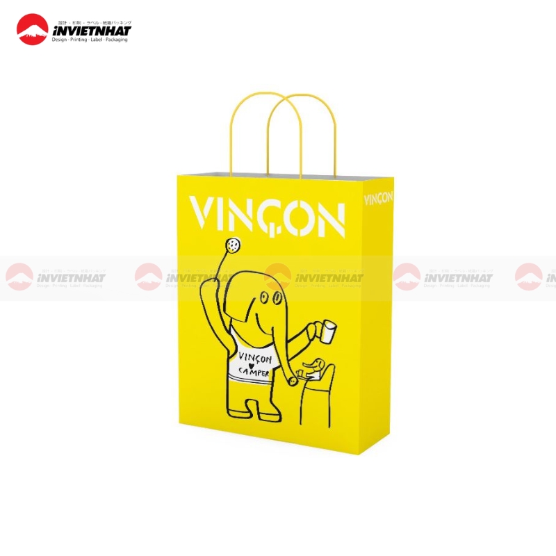 Túi giấy màu vàng đa năng Túi giấy màu vàng đa năng