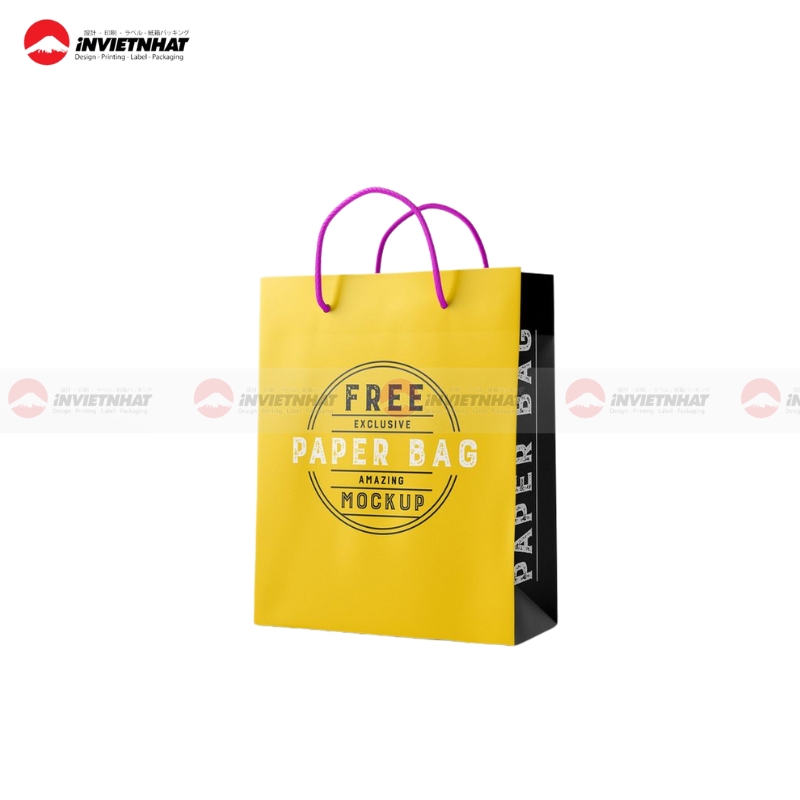 Túi giấy màu vàng handmade-2 Túi giấy màu vàng handmade-2