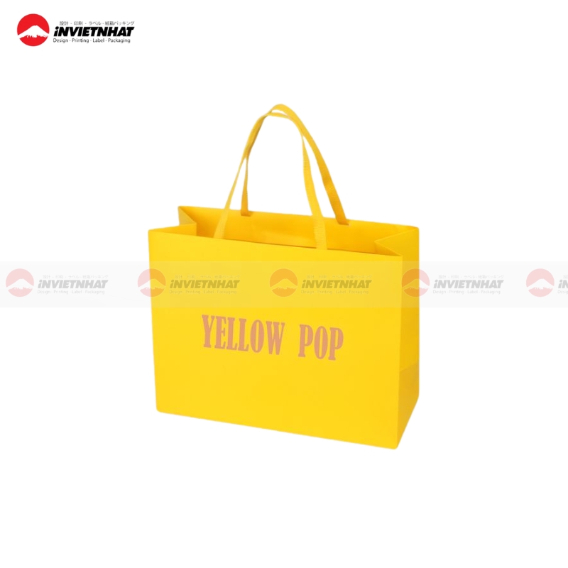 Túi giấy màu vàng handmade  Túi giấy màu vàng handmade