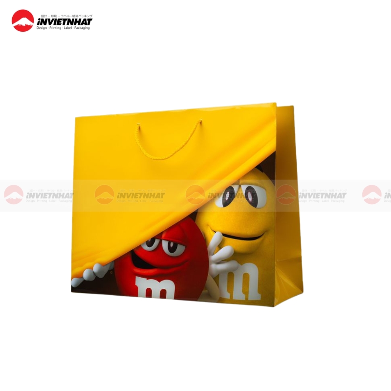 Túi giấy màu vàng tái chế Túi giấy màu vàng tái chế