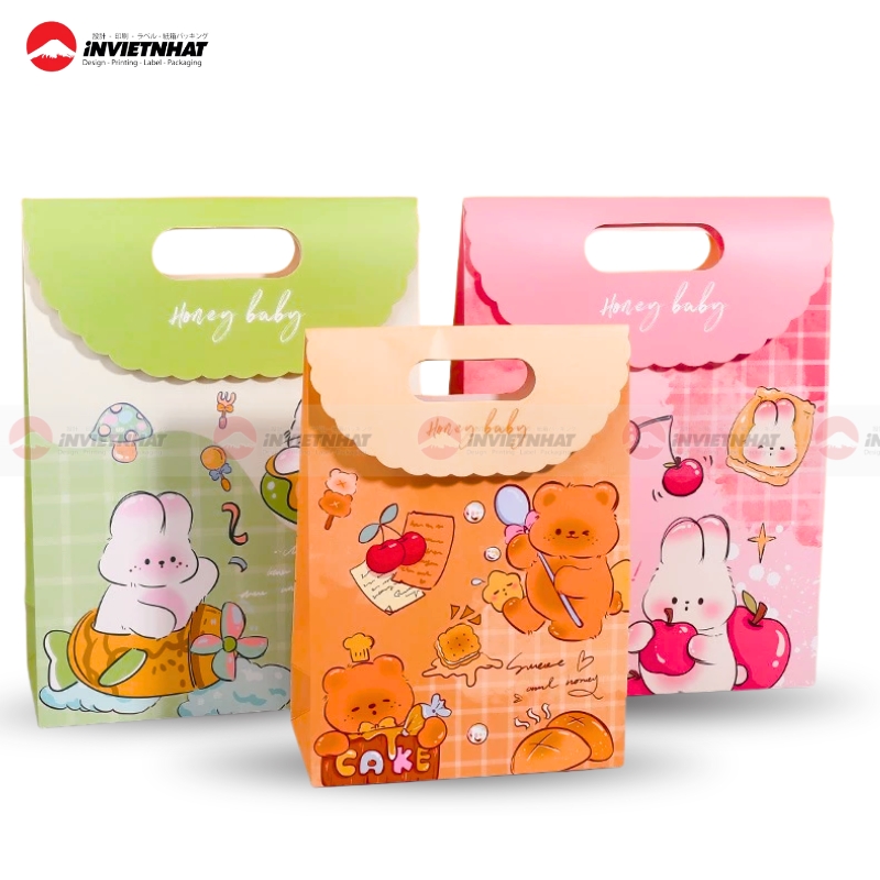 23+ Mẫu túi giấy nắp gập ĐỘC ĐÁO, sáng tạo & tiện lợi 34 Tui giay nap gap de thuong