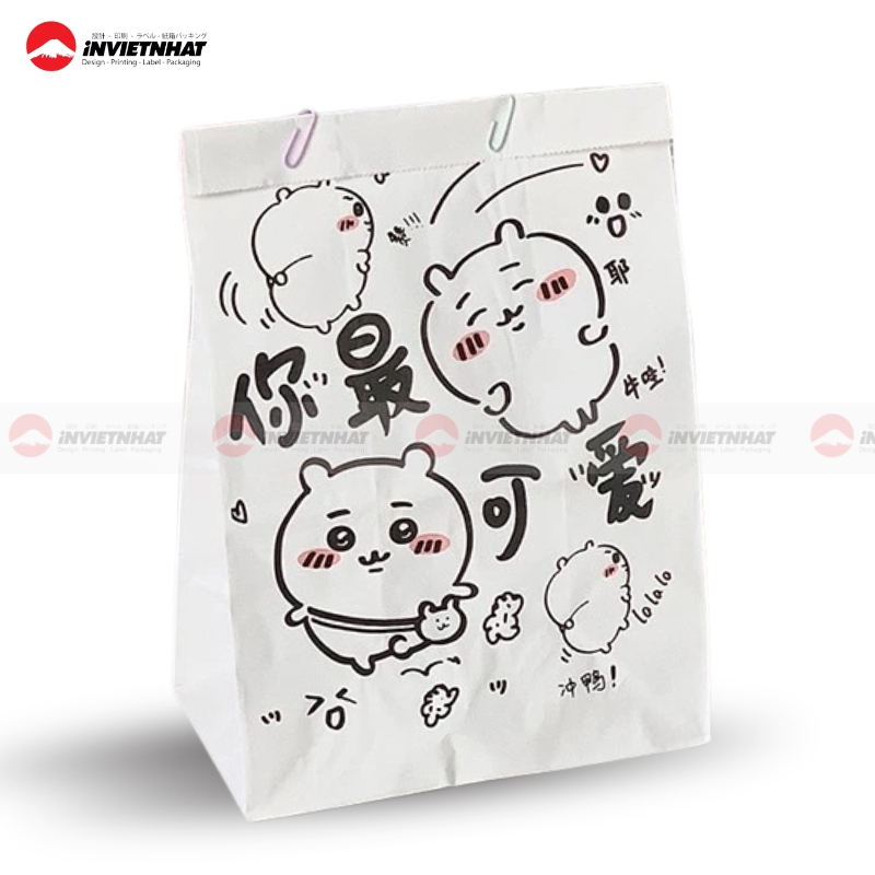 23+ Mẫu túi giấy nắp gập ĐỘC ĐÁO, sáng tạo & tiện lợi 40 Tui giay nap gap khoa kep