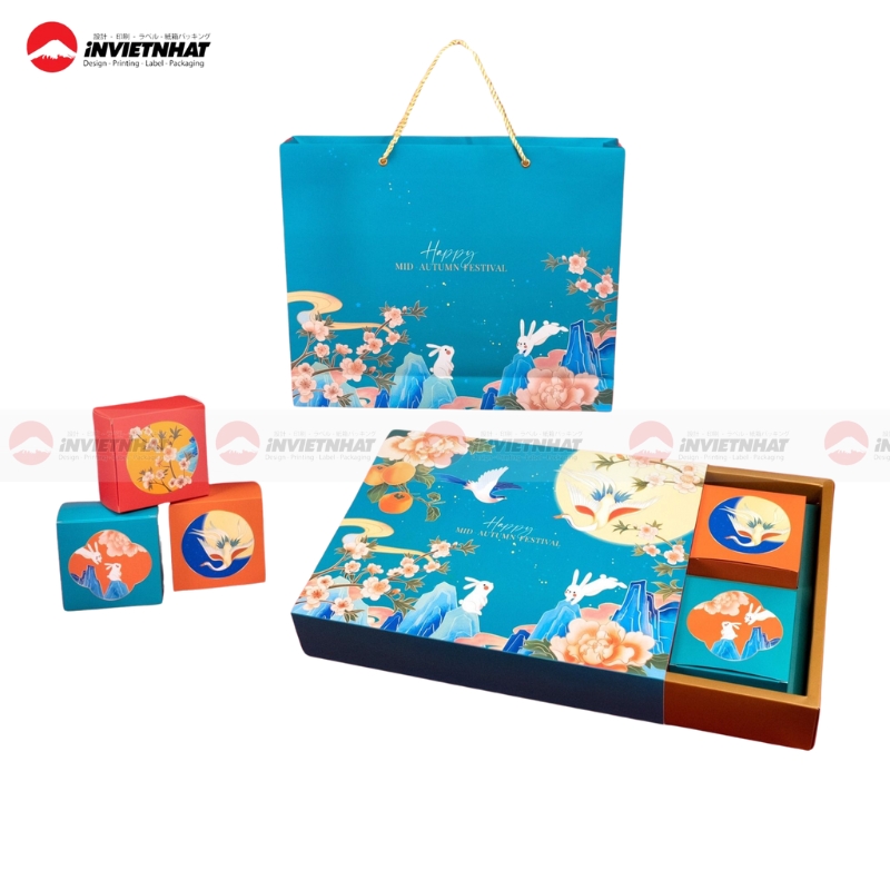 Túi quà đựng bánh trung thu bằng giấy