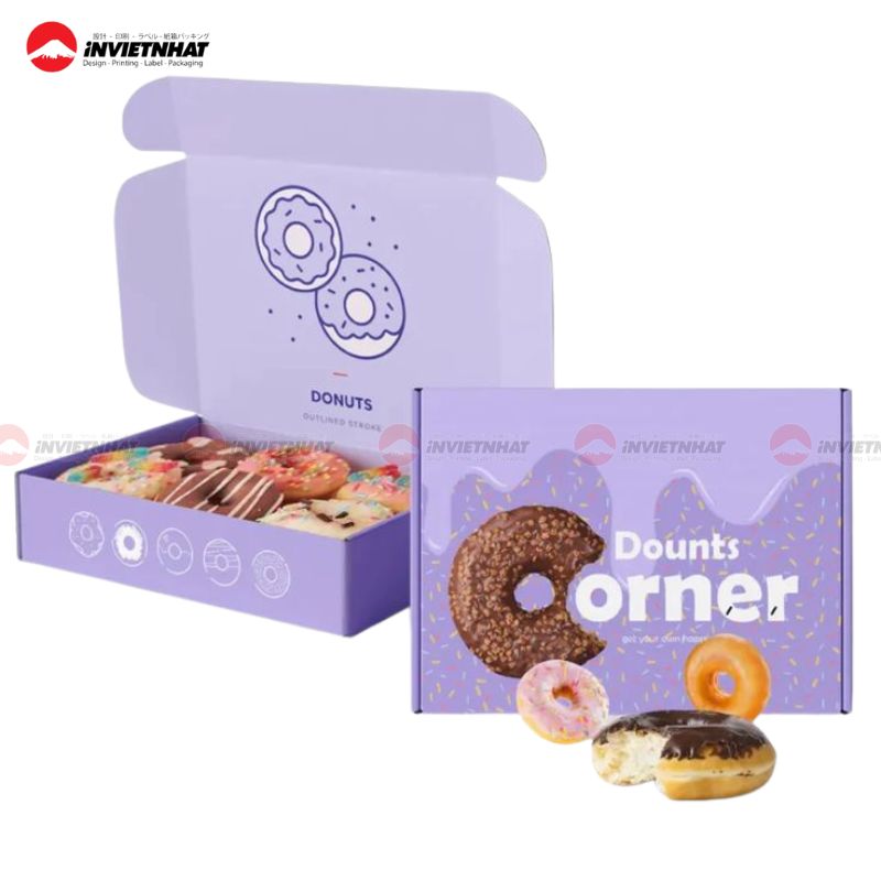 hộp giấy đựng donut 3