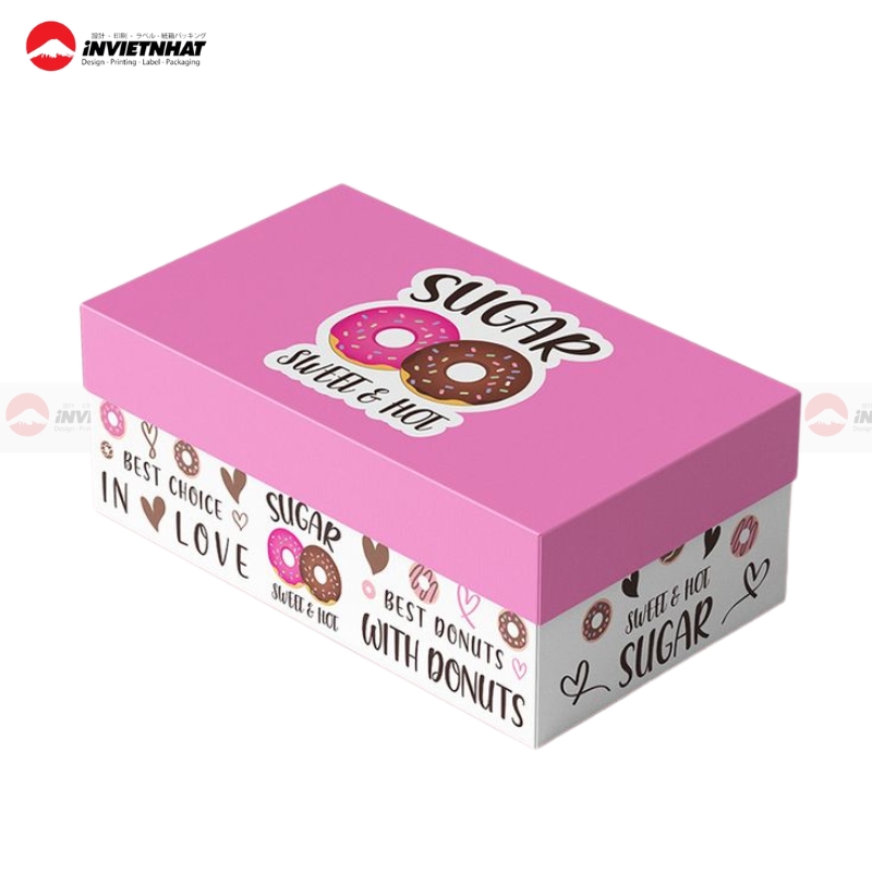 hộp giấy đựng donut chất lượng